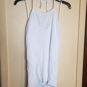 White sweater halter top